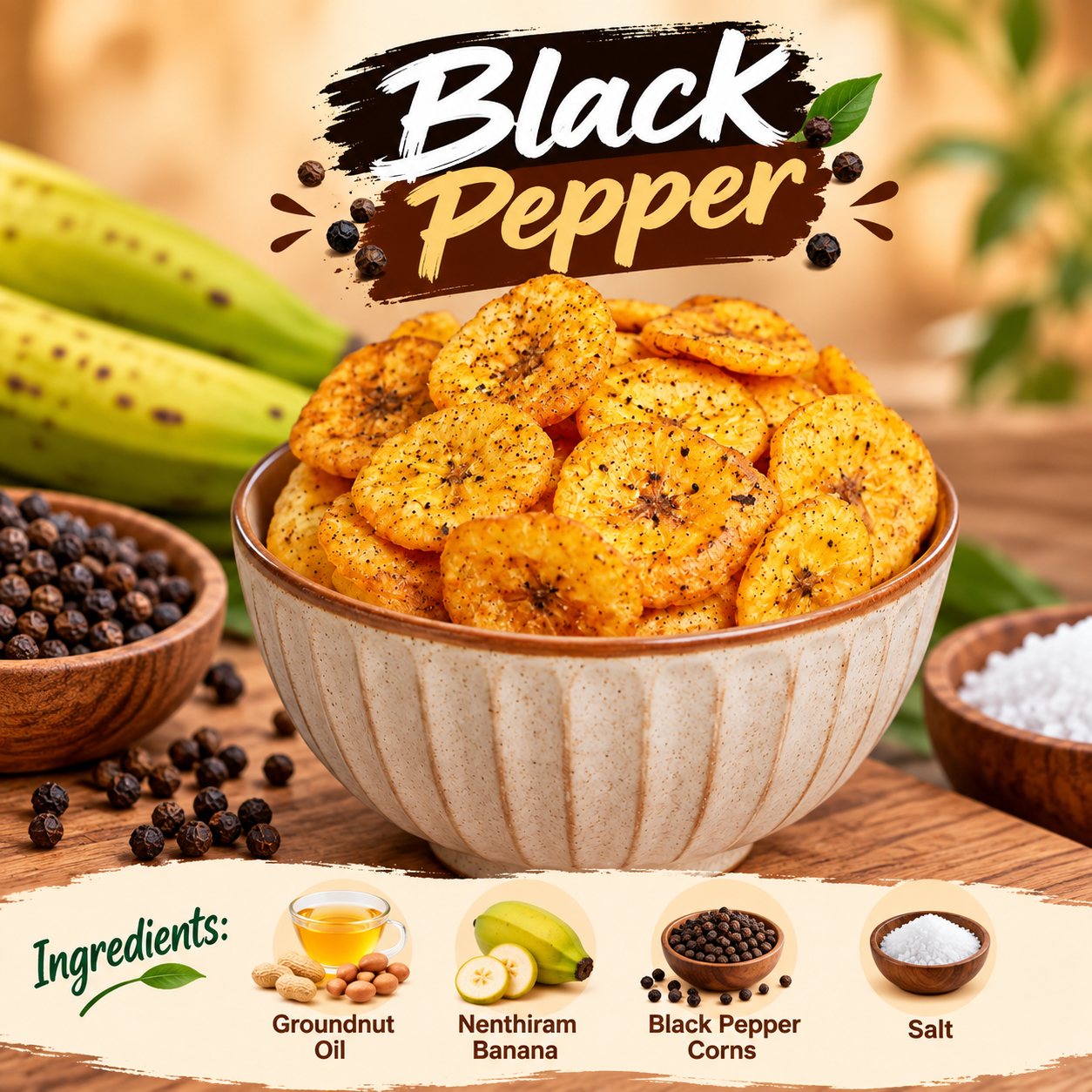 Black Pepper Banana Chips